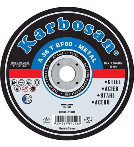 KARBOSAN 115*3.0*22 METAL KESME TAŞI ( 910910 )